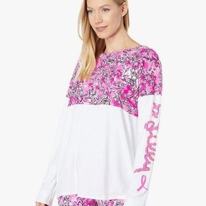 Lilly Pulitzer Finn Top Size XS Breast Cancer Awareness